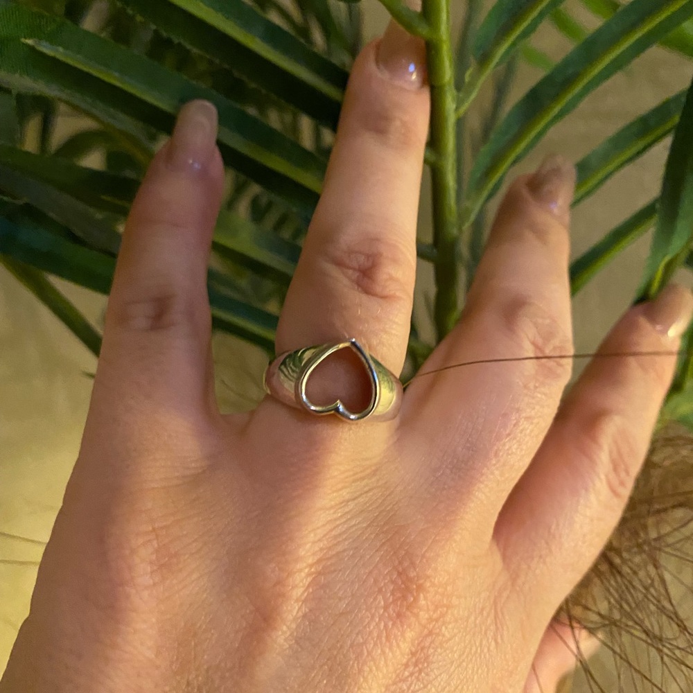 Sterling silver heart ring